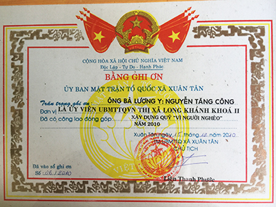 Bằng khen - Chứng nhận số 9